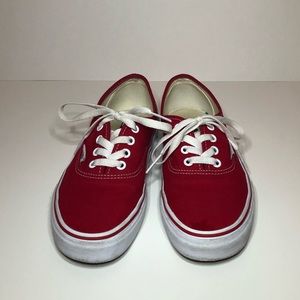 Vans Authentic Core Classics Skate Shoes Red